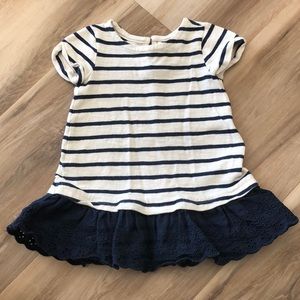 Blue stripe tutu dress